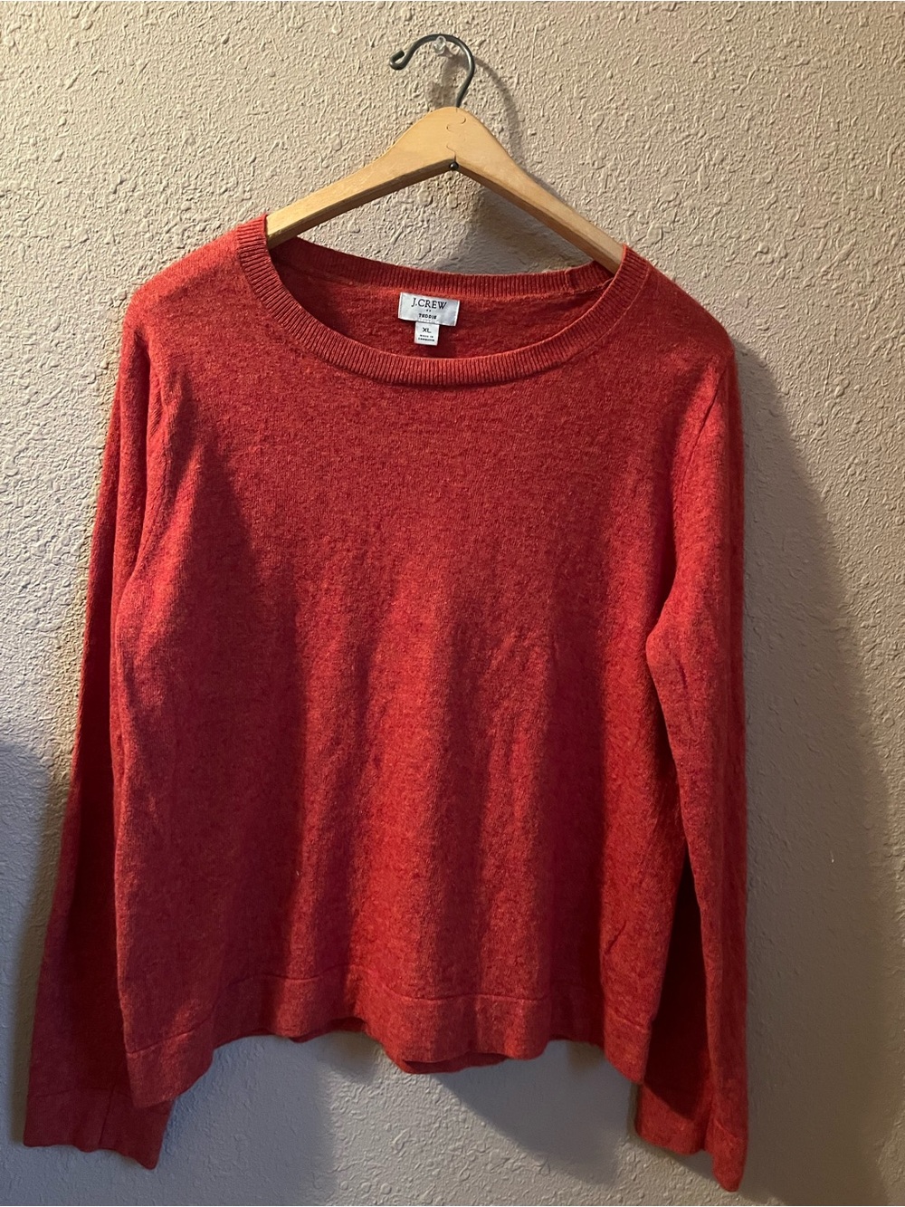 J. Crew Teddie Merino Wool & Cotton Crewneck Sweater